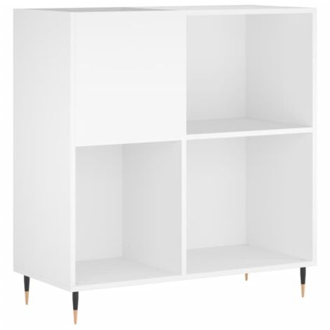 Record Cabinet White 84.5x38x89 cm Engineered Wood vidaXL (1/5)