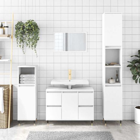 Bathroom Cabinet White 80x33x60 cm Engineered Wood vidaXL (1/5)