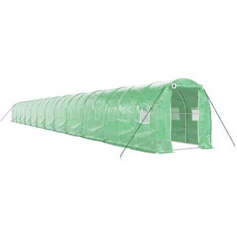 Greenhouse with Steel Frame Green 48m² 24x2x2 m vidaXL