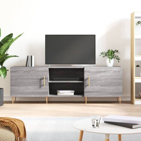 TV Cabinet Grey Sonoma 150x30x50 cm Engineered Wood vidaXL (1/5)