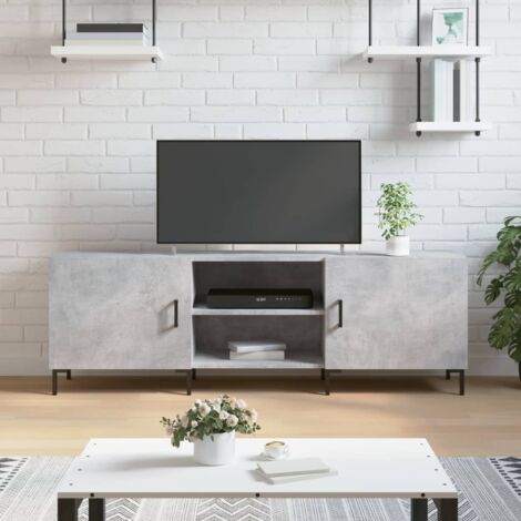TV Cabinet Concrete Grey 150x30x50 cm Engineered Wood vidaXL