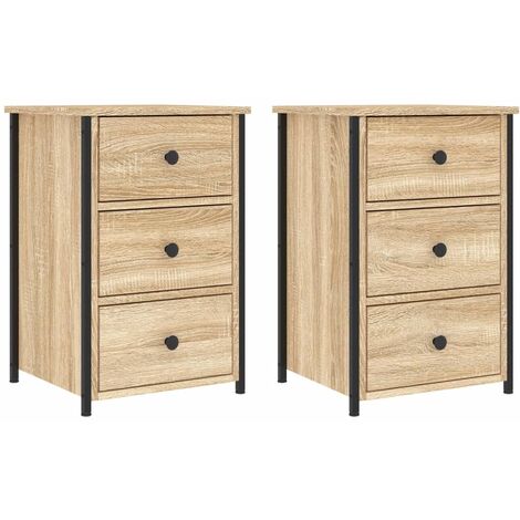 Bedside Cabinets 2 pcs Sonoma Oak 40x36x60 cm Engineered Wood vidaXL