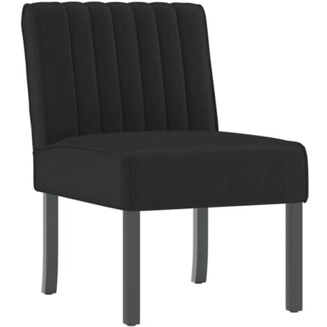 Slipper Chair Black Velvet vidaXL