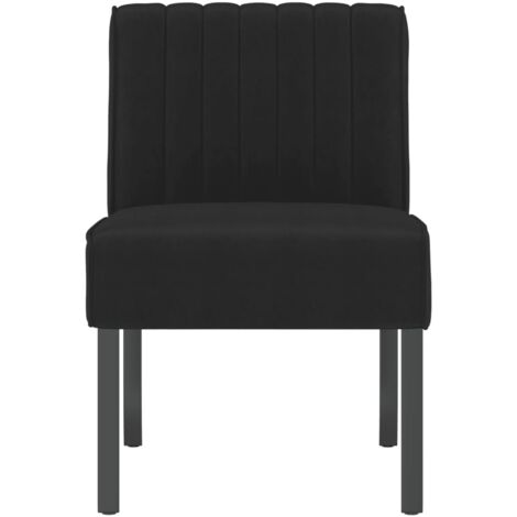 Slipper Chair Black Velvet vidaXL