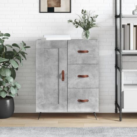 Sideboard Concrete Grey 69.5x34x90 cm Engineered Wood vidaXL