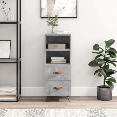 Sideboard Concrete Grey 34.5x34x90 cm Engineered Wood vidaXL (1/5)