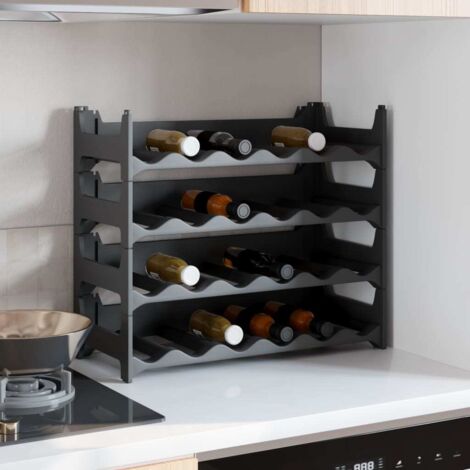 Wine Rack for 24 Bottles PP Stackable vidaXL