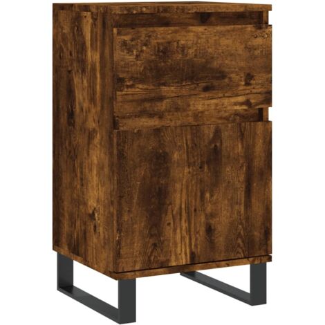 Sideboard Smoked Oak 40x35x70 cm Engineered Wood vidaXL (1/5)