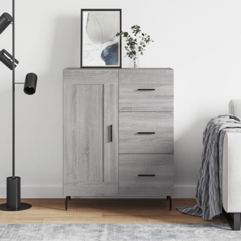 Sideboard Grey Sonoma 69.5x34x90 cm Engineered Wood vidaXL