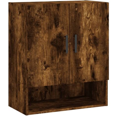 Wall Cabinet Smoked Oak 60x31x70 cm ...