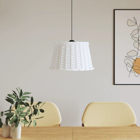 Ceiling Lamp Shade White Ø45x28 cm Wicker vidaXL