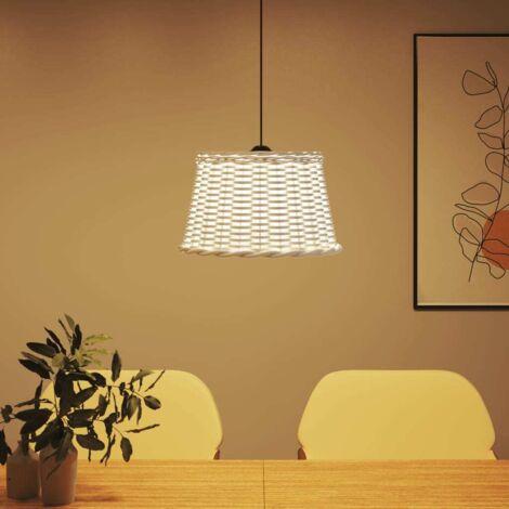 Ceiling Lamp Shade White Ø45x28 cm Wicker vidaXL