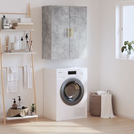 Wall Mounted Cabinet Concrete Grey 69.5x34x90 cm vidaXL