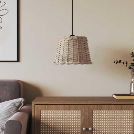 Ceiling Lamp Shade Brown Ø30x20 cm Wicker vidaXL