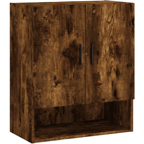 Wall Cabinet Smoked Oak 60x31x70 cm Engineered Wood vidaXL