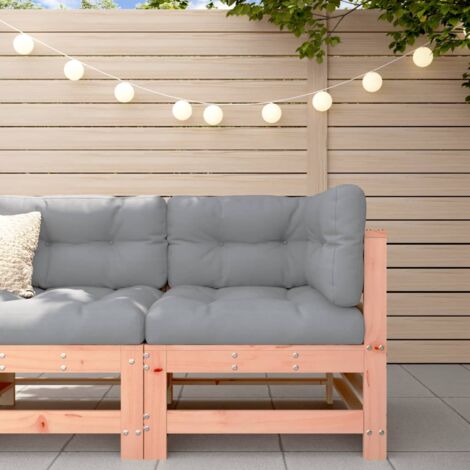 Corner Sofa with Cushions Solid Wood Douglas vidaXL