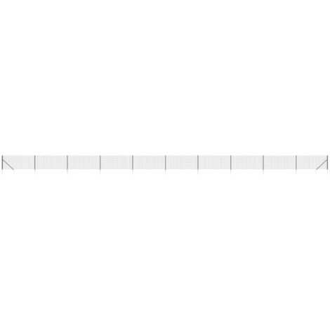 Wire Mesh Fence with Spike Anchors Anthracite 1.1x25 m vidaXL (1/5)