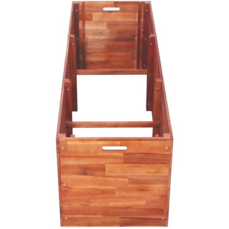 Garden Raised Bed Acacia Wood 150x50x50 cm vidaXL