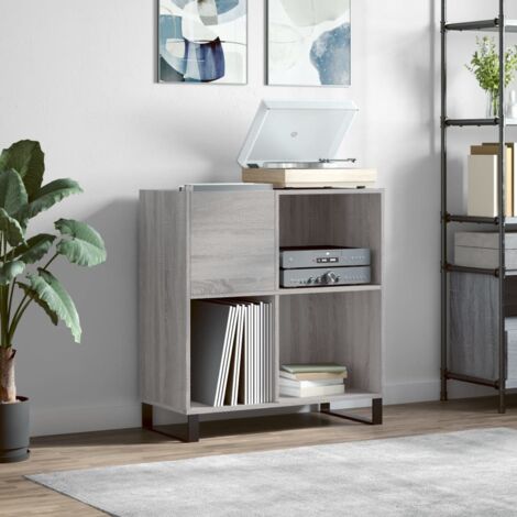 Record Cabinet Grey Sonoma 84.5x38x89 cm Engineered Wood vidaXL