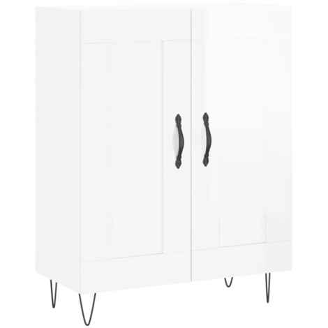 Sideboard High Gloss White 69.5x34x90 cm Engineered Wood vidaXL (1/5)