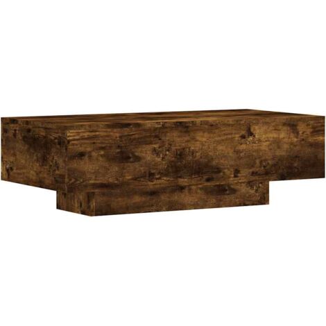 Coffee Table Smoked Oak 100x49.5x31 cm Engineered Wood vidaXL