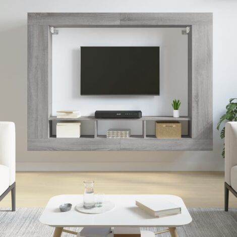 TV Cabinet Grey Sonoma 152x22x113 cm Engineered Wood vidaXL