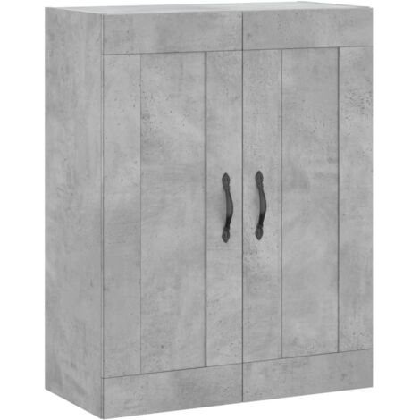 Wall Mounted Cabinet Concrete Grey 69.5x34x90 cm Engineered Wood vidaXL