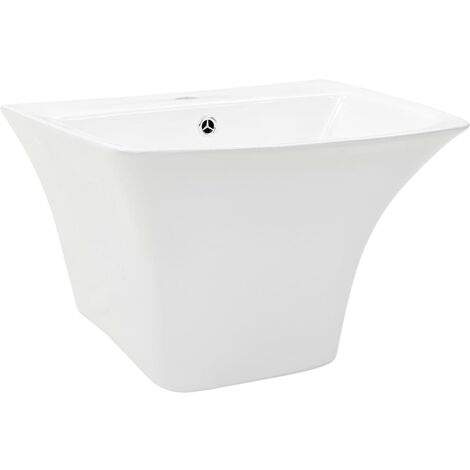 Basin White 53 x 44 x 37 cm Glazed Ceramic vidaXL