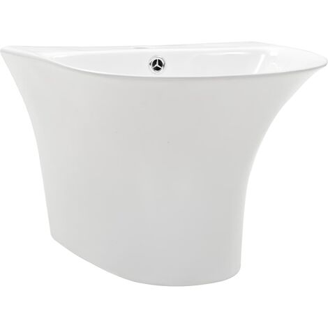 Basin White 47 x 45 x 37 cm Glazed Ceramic vidaXL