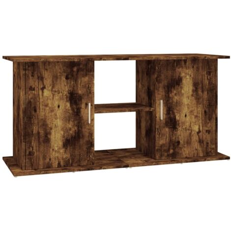Aquarium Stand Smoked Oak 121x41x58 cm Engineered Wood vidaXL