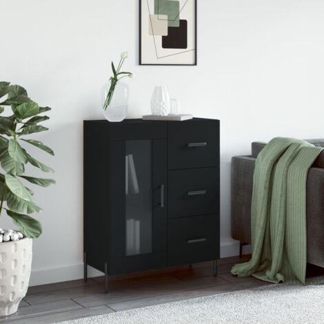 Sideboard Black 69.5x34x90 cm Engineered Wood vidaXL (1/5)