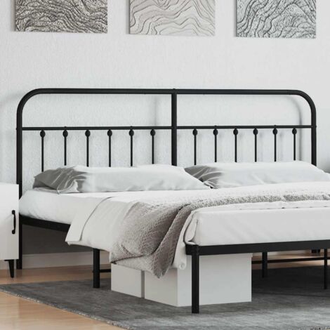 Metal Headboard Black 200 cm vidaXL (1/5)
