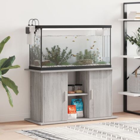 Aquarium Stand Grey Sonoma 101x41x58 cm Engineered Wood vidaXL