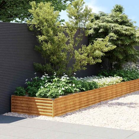 Garden Raised Bed 960x100x36 cm Corten Steel vidaXL