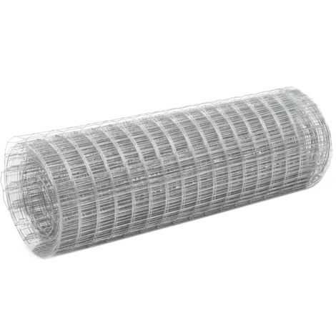 Chicken Wire Fence Galvanised Steel 10x0.5 m Silver vidaXL