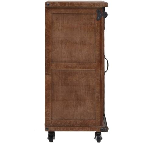 Storage Cabinet Solid Fir Wood 64x33.5x75 cm Brown vidaXL