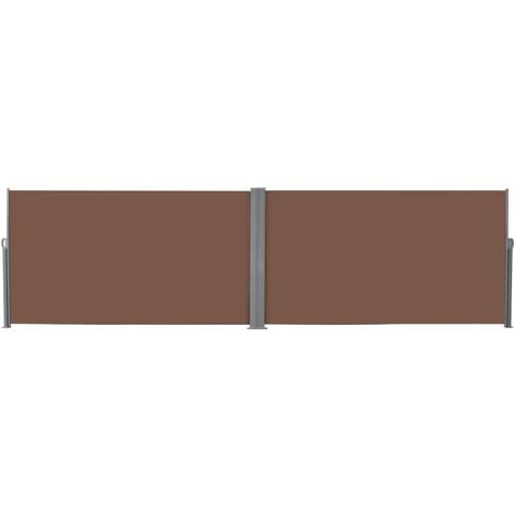 Retractable Side Awning 160x600 cm Brown vidaXL