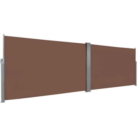Retractable Side Awning 160x600 cm Brown vidaXL