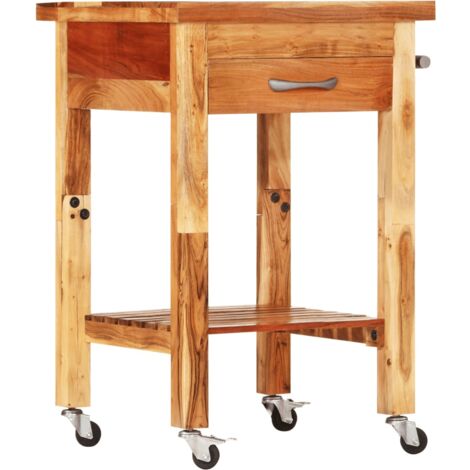 Kitchen Trolley 55x55x89 cm Solid Wood Acacia vidaXL (1/5)