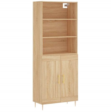 Highboard Sonoma Oak 69.5x34x180 cm Engineered Wood vidaXL (1/5)