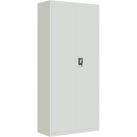 File Cabinet Light Grey 90x40x200 cm Steel vidaXL