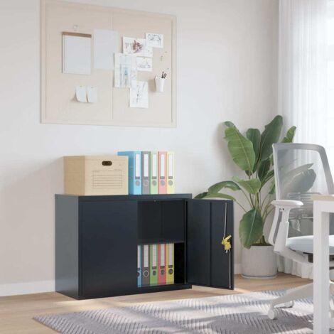 File Cabinet Anthracite 90x40x70 cm Steel vidaXL