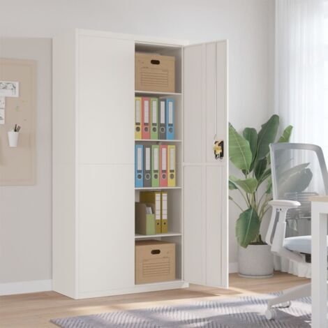 File Cabinet White 90x40x180 cm Steel vidaXL (1/5)
