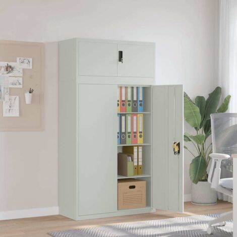 File Cabinet  Light grey  Powder-coated steel  Large vidaXL (1/5)