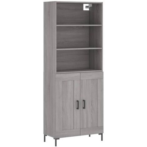 Highboard Grey Sonoma 69.5x34x180 cm Engineered Wood vidaXL (1/5)