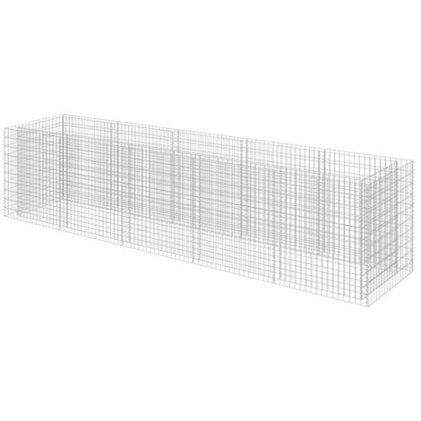 Gabion Raised Bed Galvanised Steel 450x90x100 cm vidaXL