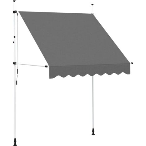 Manual Retractable Awning 200 cm Anthracite vidaXL