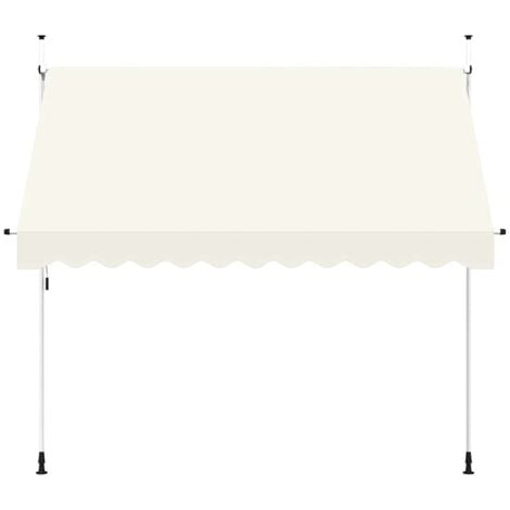 Manual Retractable Awning 300 cm Cream vidaXL