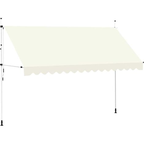 Manual Retractable Awning 400 cm Cream vidaXL