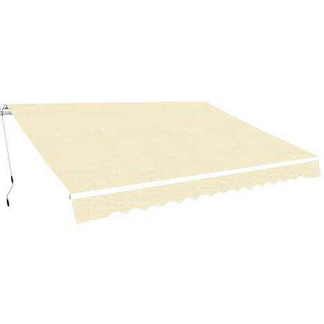 Folding Awning Manual Operated 400 cm Cream vidaXL